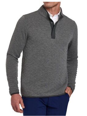 Holderness & Bourne The Sullivan 1/4 Snap Golf Gray Casual Pullover Men's Medium